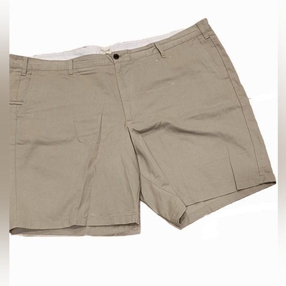 Levi Strauss Dockers Men's Khaki Chino Flat Front Big & Tall Shorts 50x10 - Picture 1 of 11
